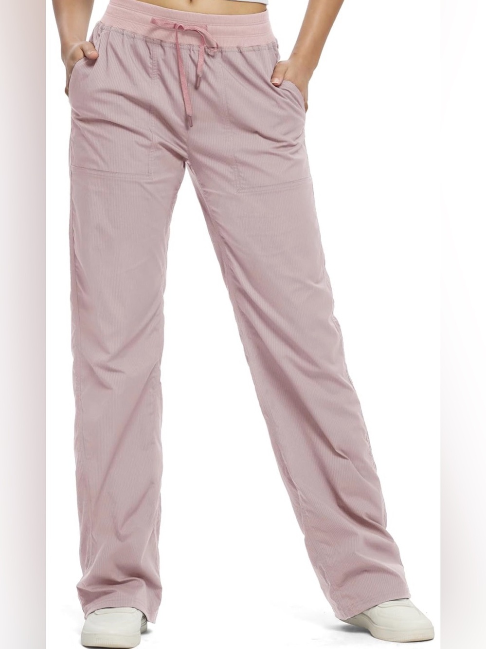Women's Pink Drawstring Pants - Small XLong (36” Inseam)